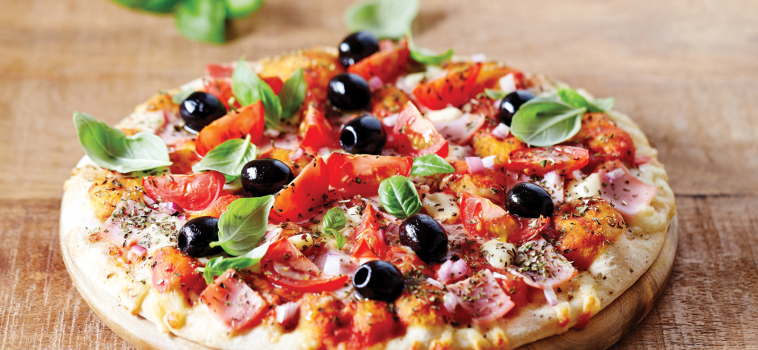 ROASTED VEGETABLE & CHICKEN PIZZA